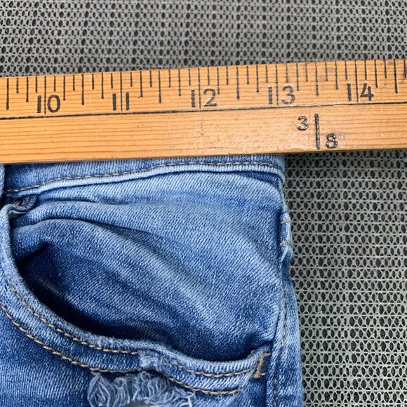 American Eagle Distressed Skinny Jeans Size 2 Regular Light Wash Next Level Stre - Picture 5 of 10